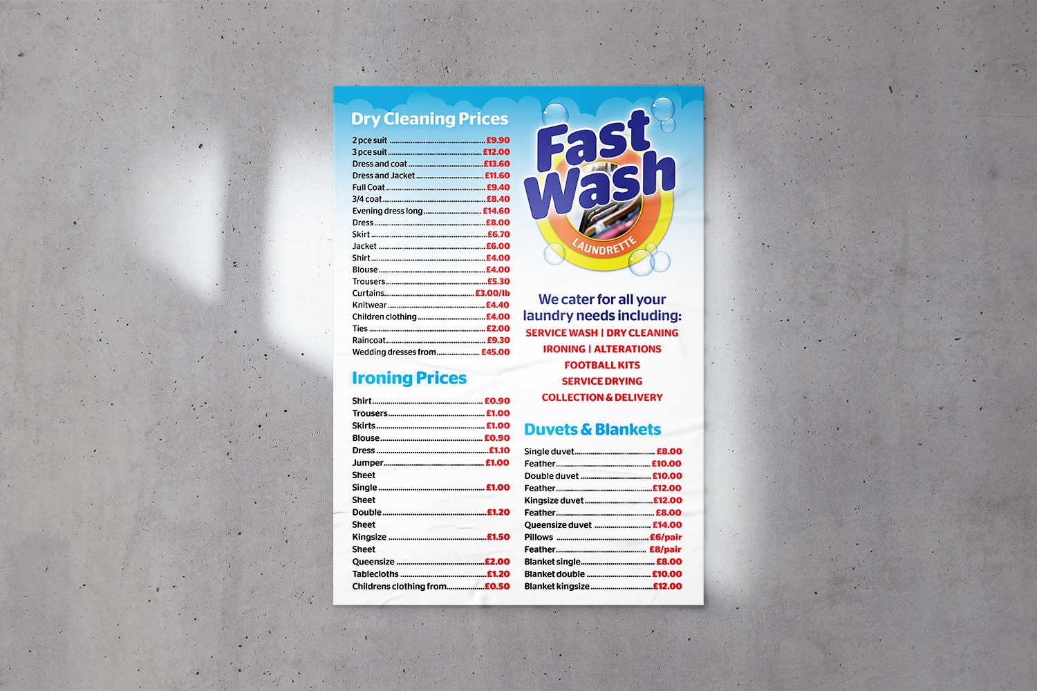 fast wash poster
