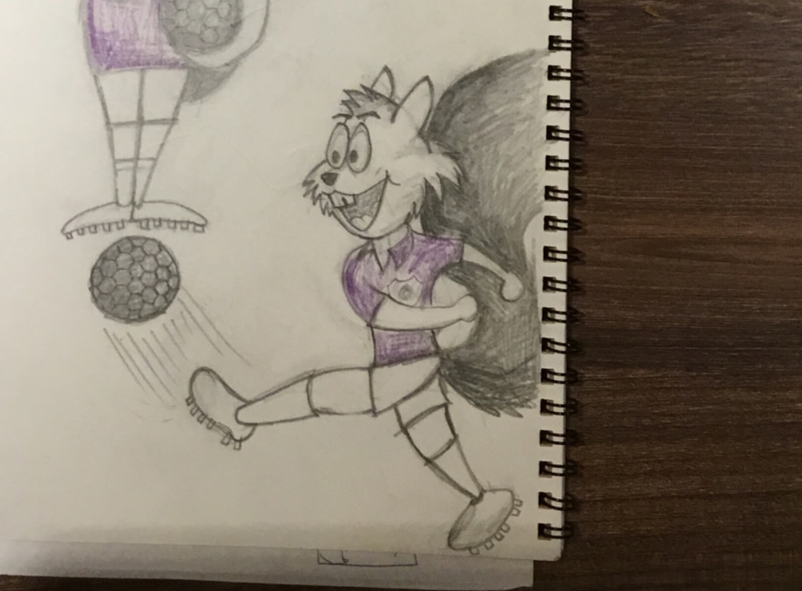 Santos Squirrel Kicking sketch